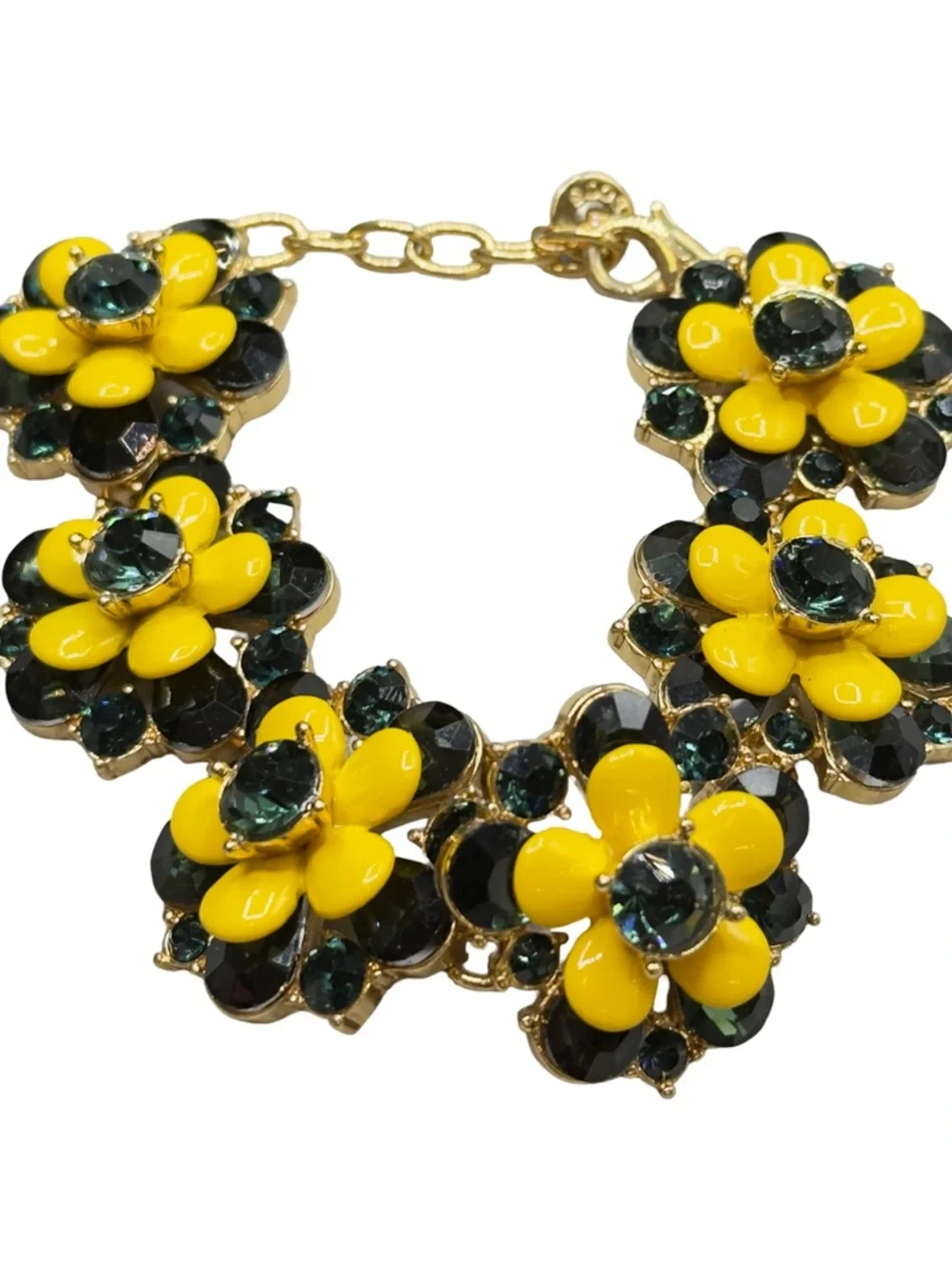 Talbots 5 Flower Statement Necklace and Bracelet